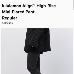 lululemon align mini flared leggings size 2!